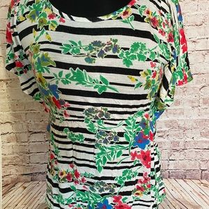 Medium- flower pattern top